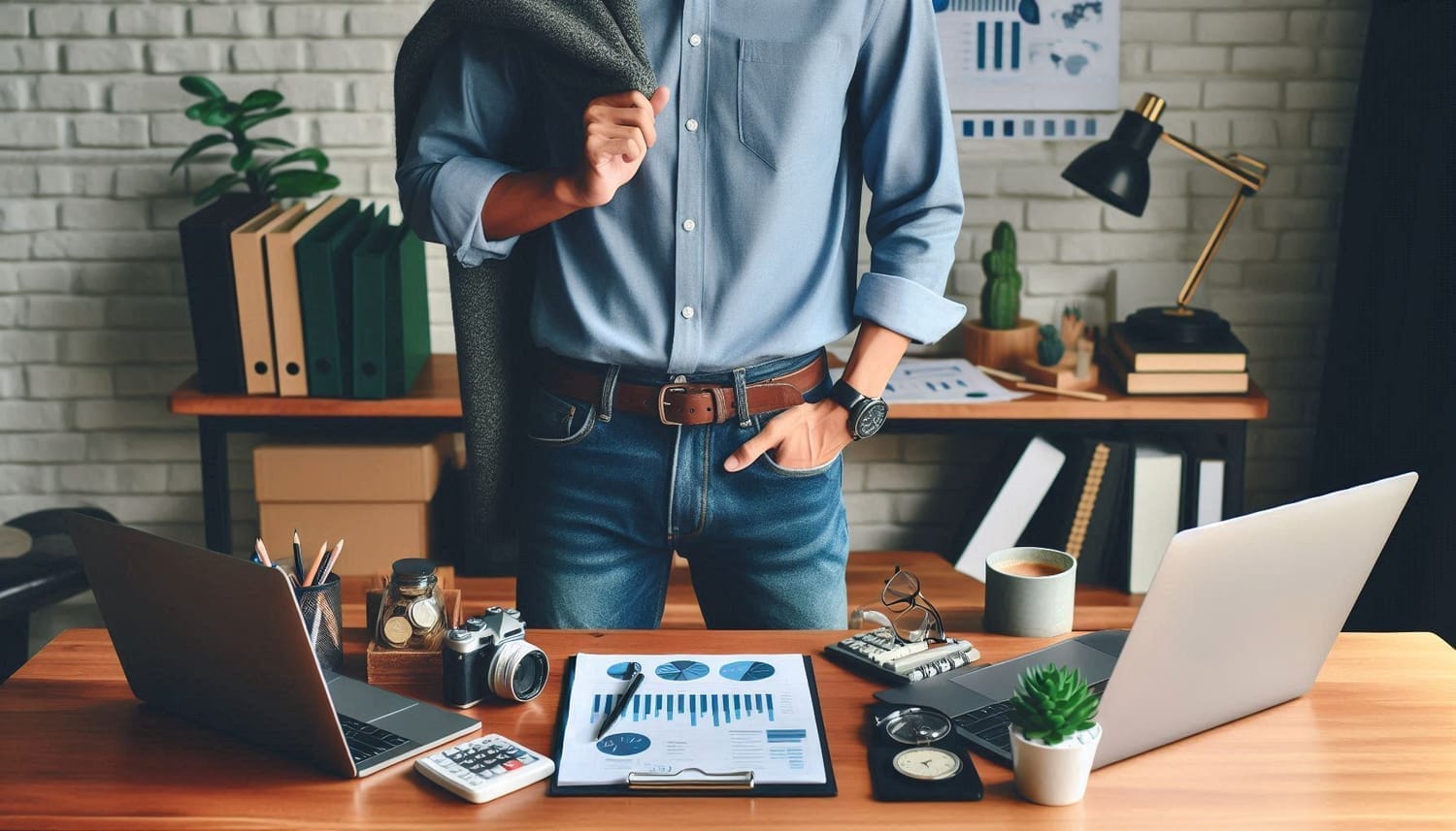 Illustration of an entrepreneur planning a startup, representing AutoBizOps’ free course on starting and running a small business in Australia