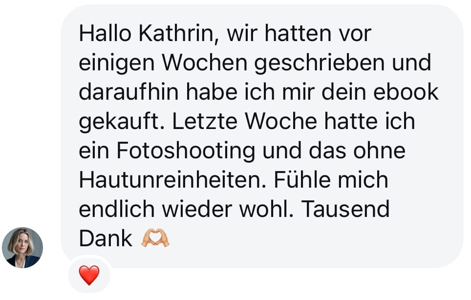 Screenshot einer Nachricht einer Kundin