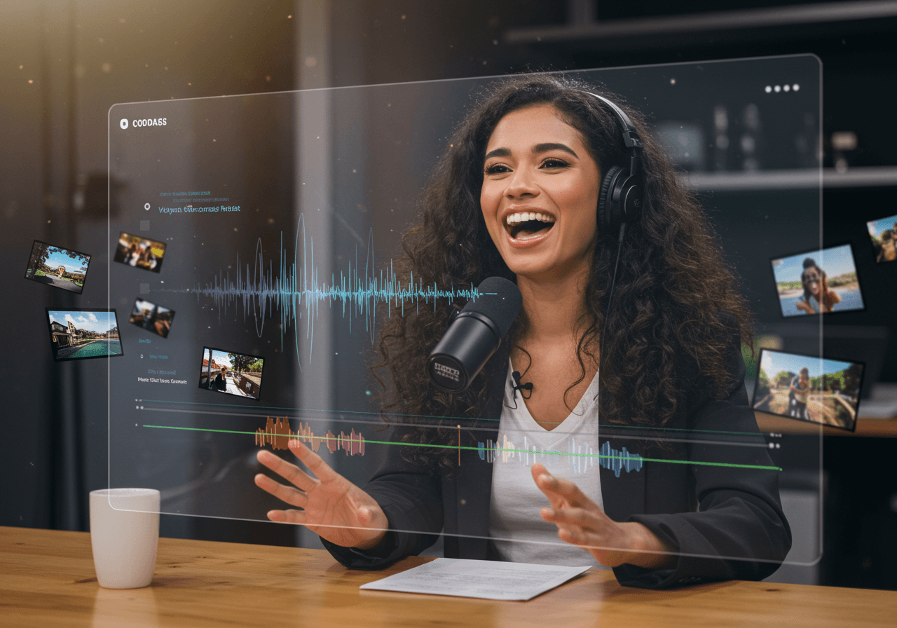Descript AI turning voice into editable captions and videos