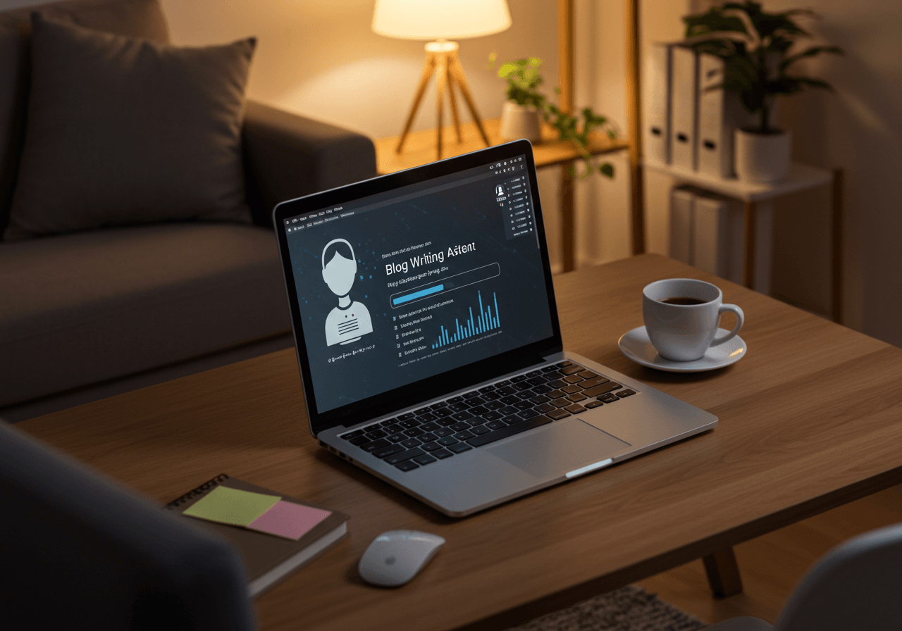 AI tool writing a blog post automatically with Koala