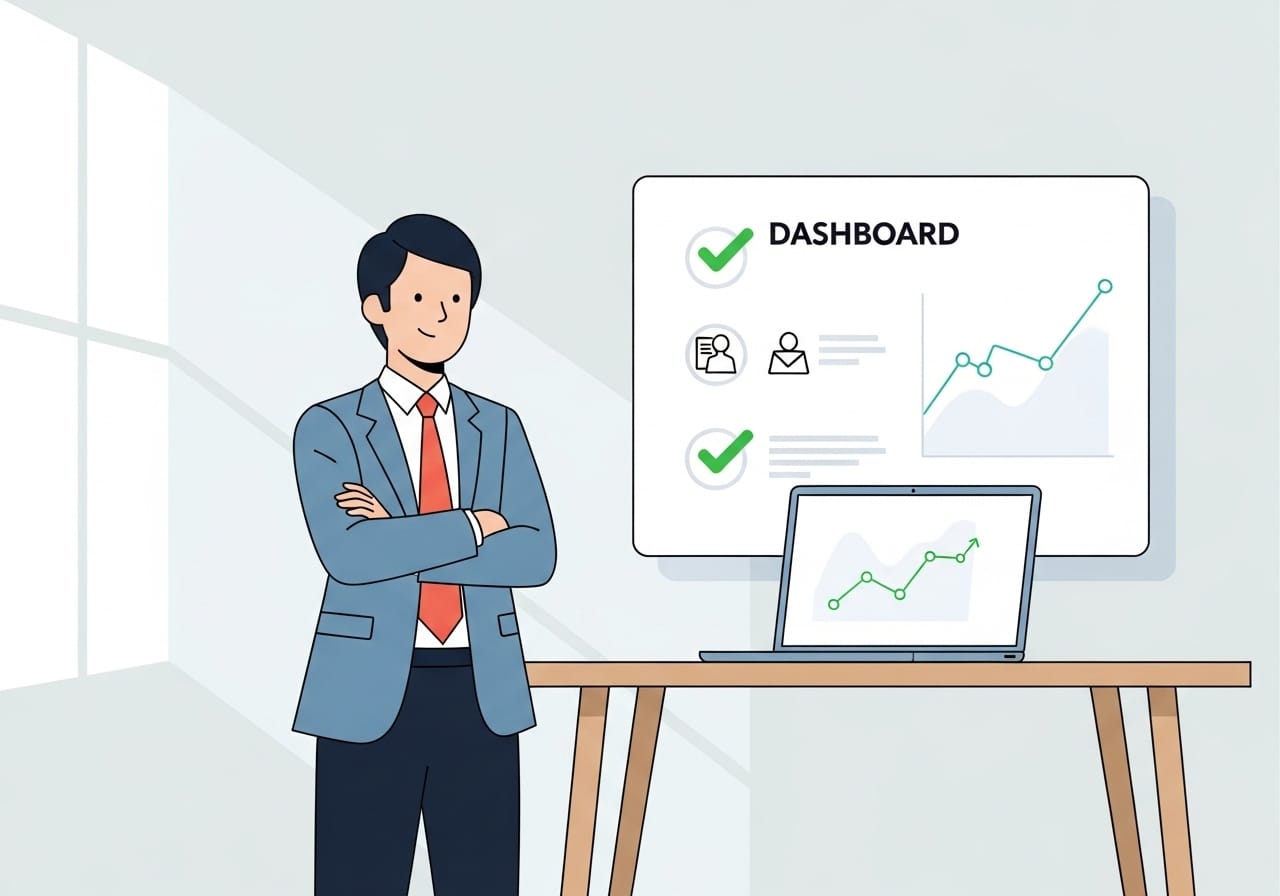 Small business owner using simple systems to manage and grow their business