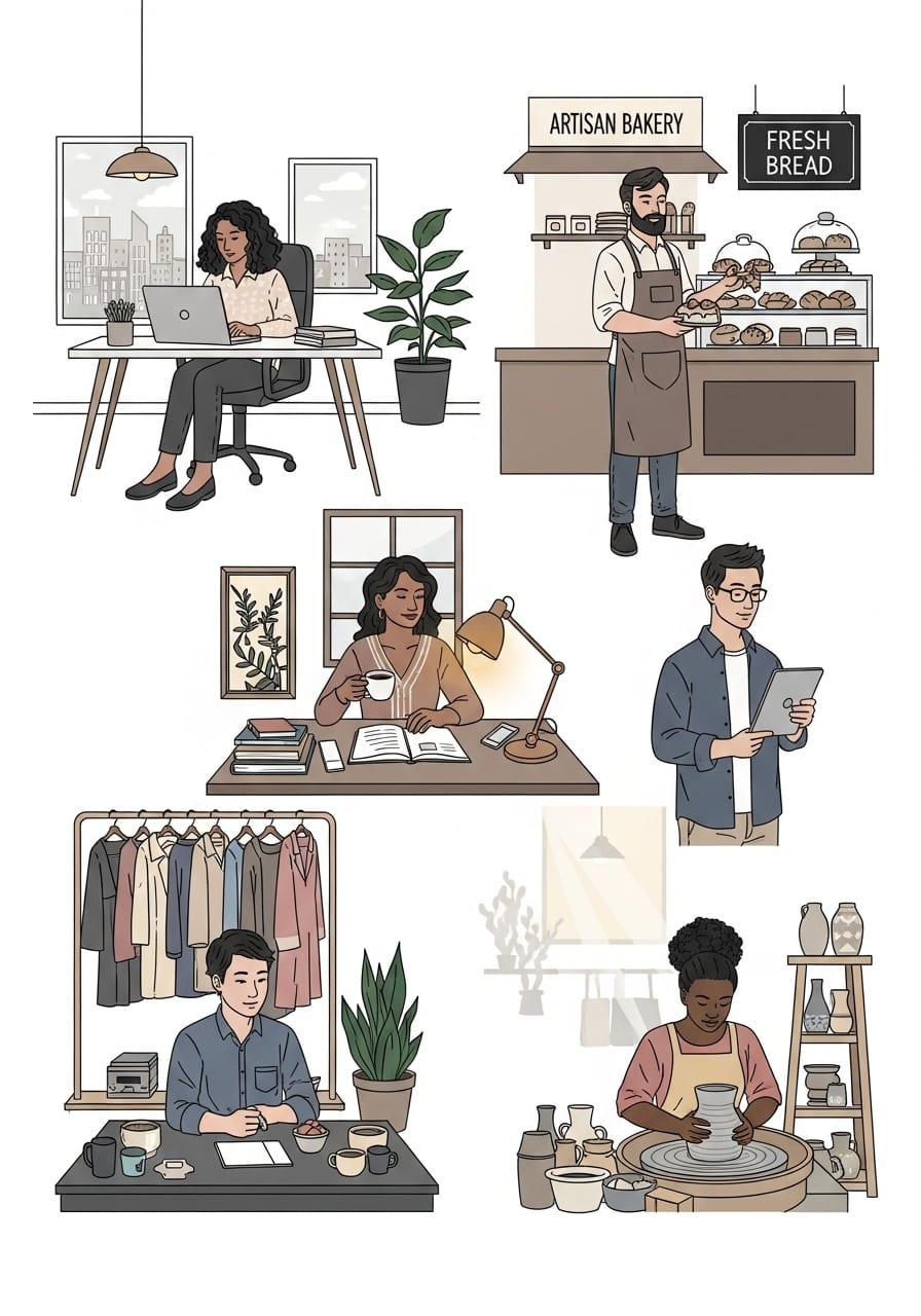 Local and service-based small business owners using practical tools