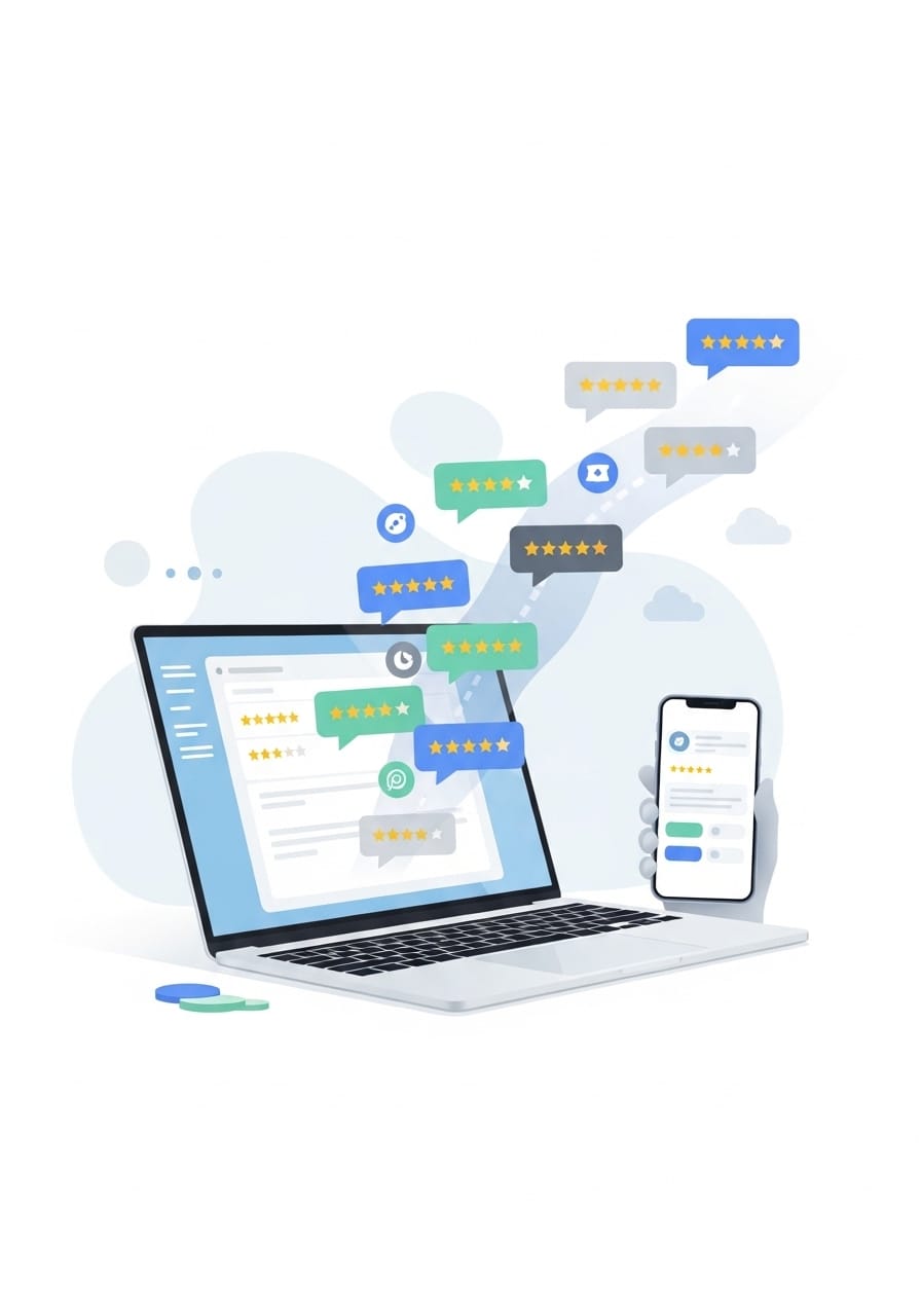 Simple automated system for collecting and managing customer reviews