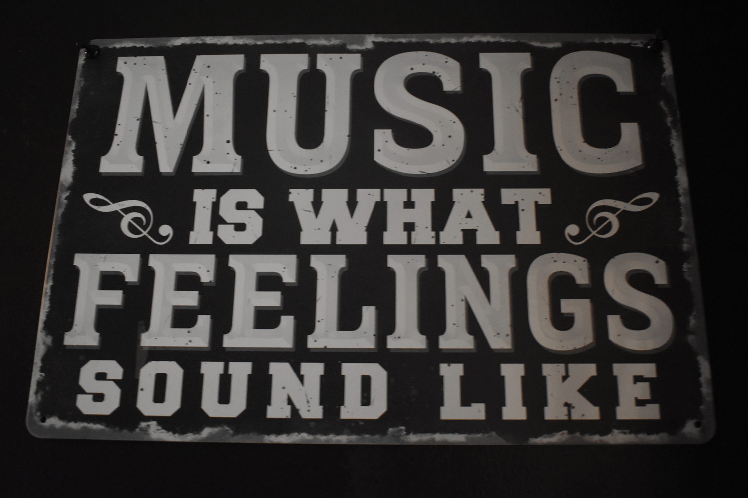 Musical artwork decor in Sound Quake Studios Cape Breton