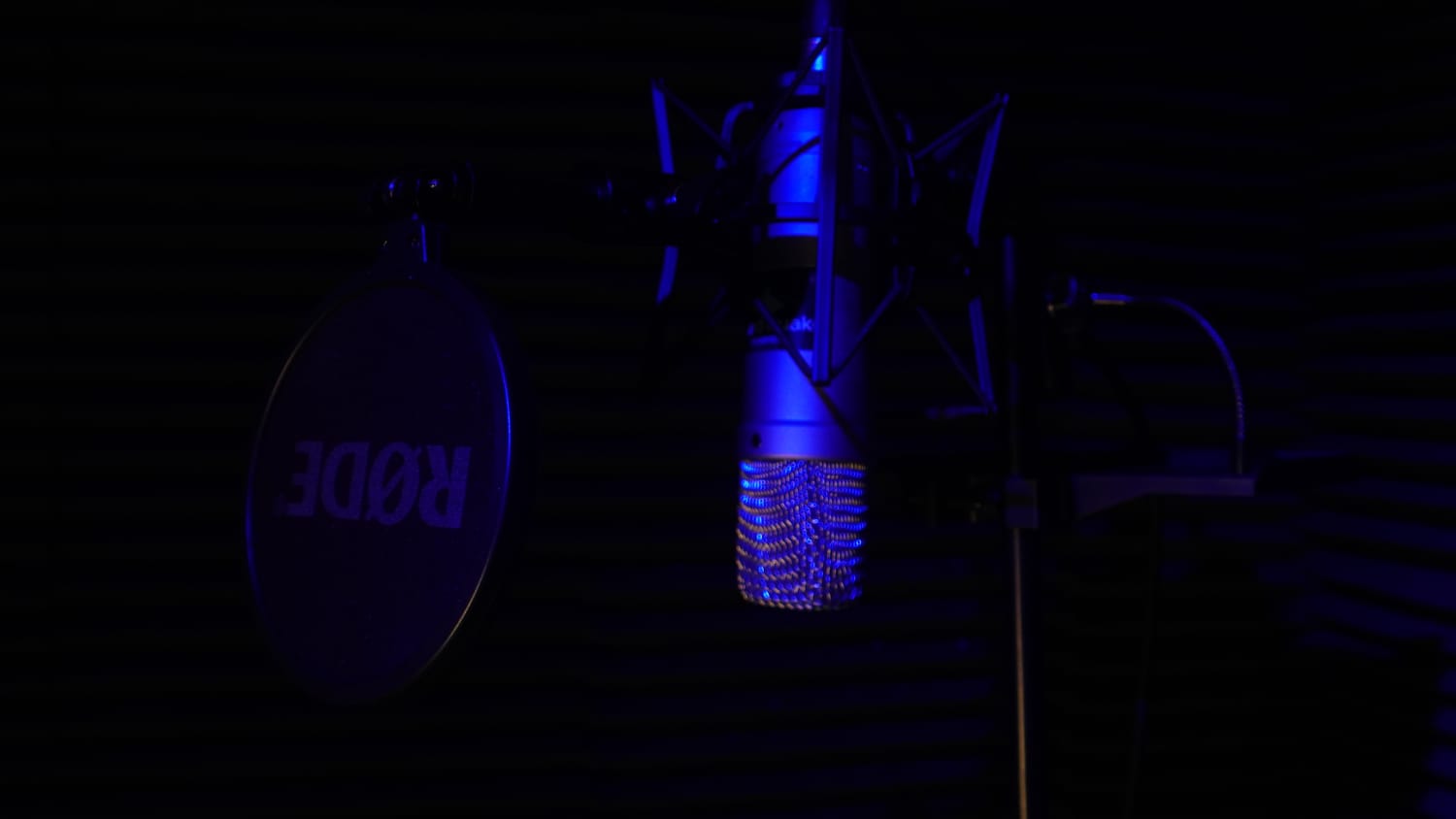 Professional recording microphone at Sound Quake Studios in Cape Breton