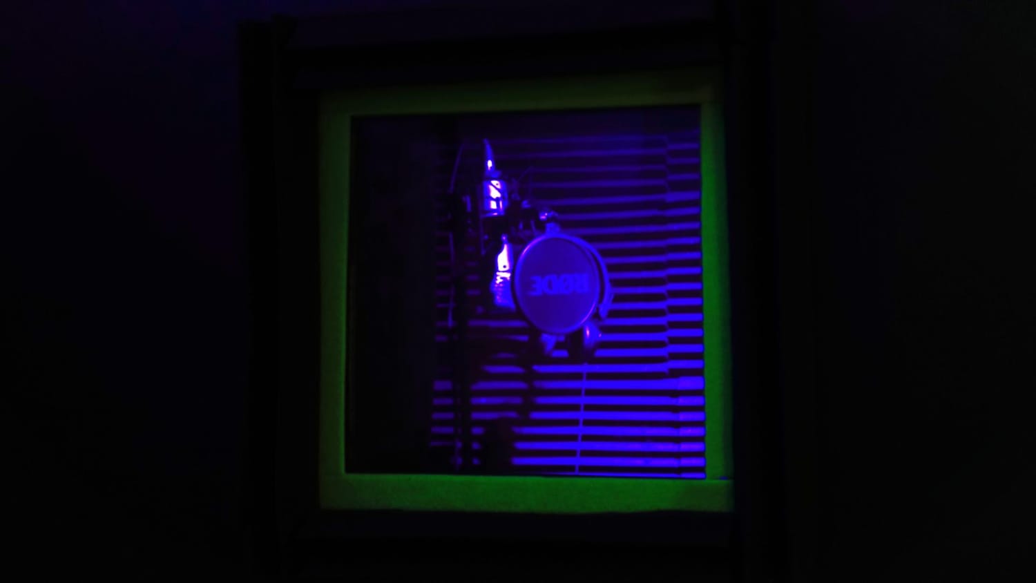 Sound Quake Studios lounge area with couch for artists in Cape Breton recording studio