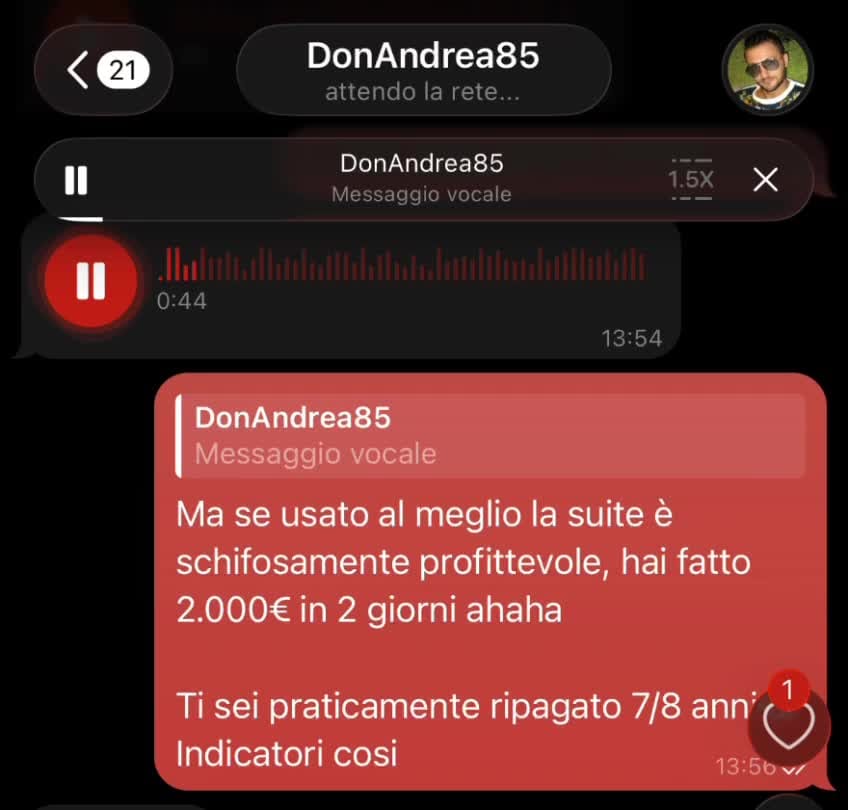 Registrazione originale di un messaggio vocale cliente