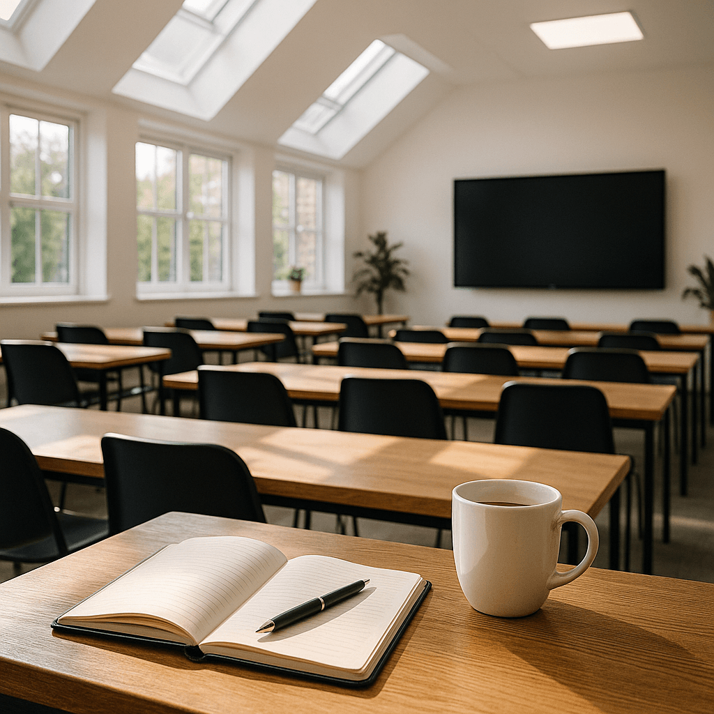 Modern British classroom environment