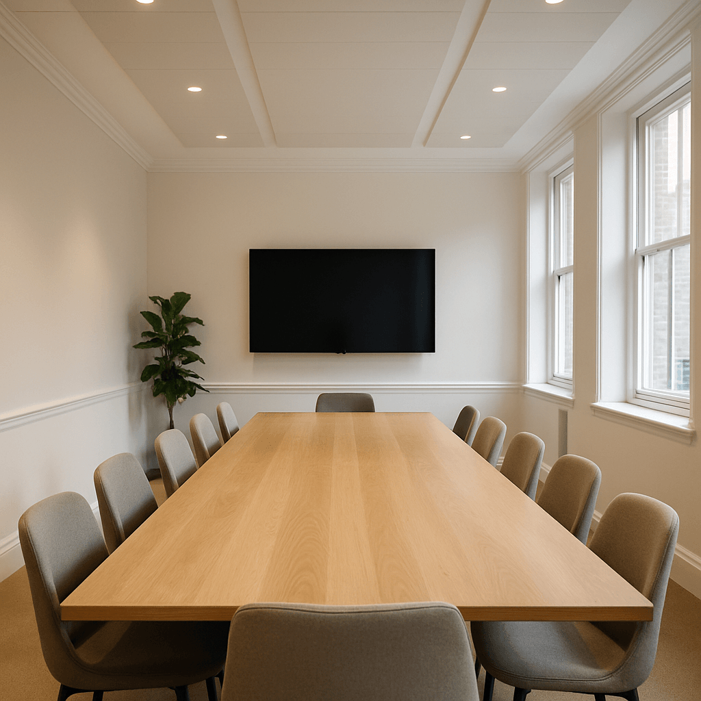 Professional meeting room setup