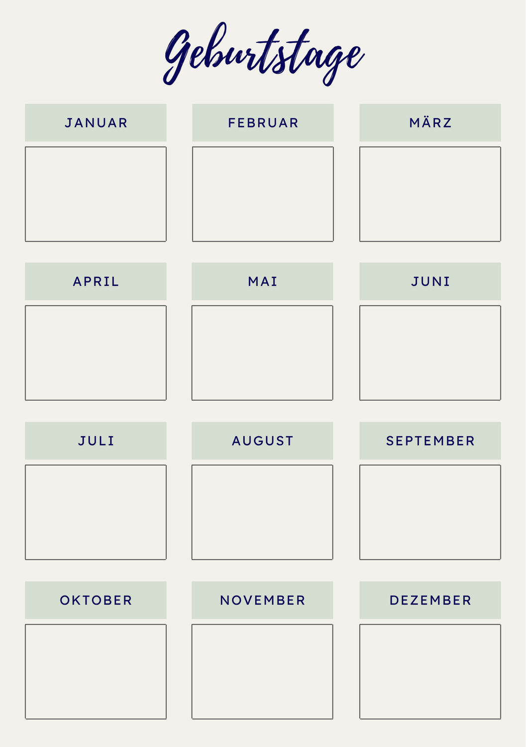 Geburtstagskalender