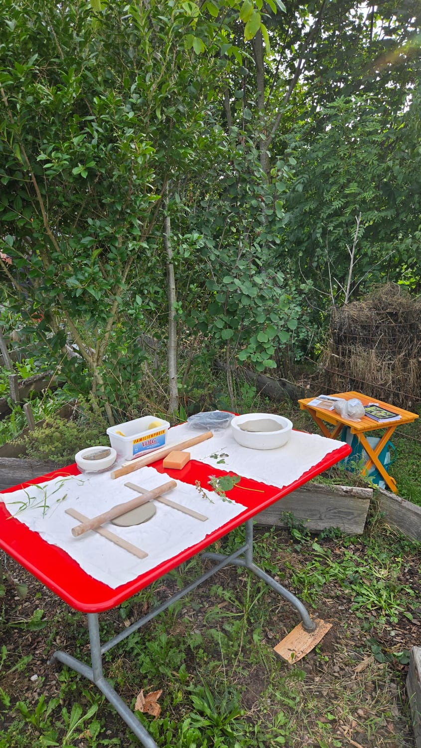 mein Töpferstand im Permagarten