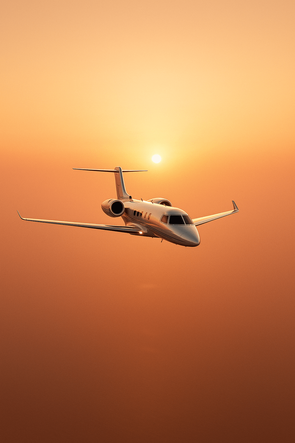Privatjet Reisen - Privatjet hoch über den Wolken