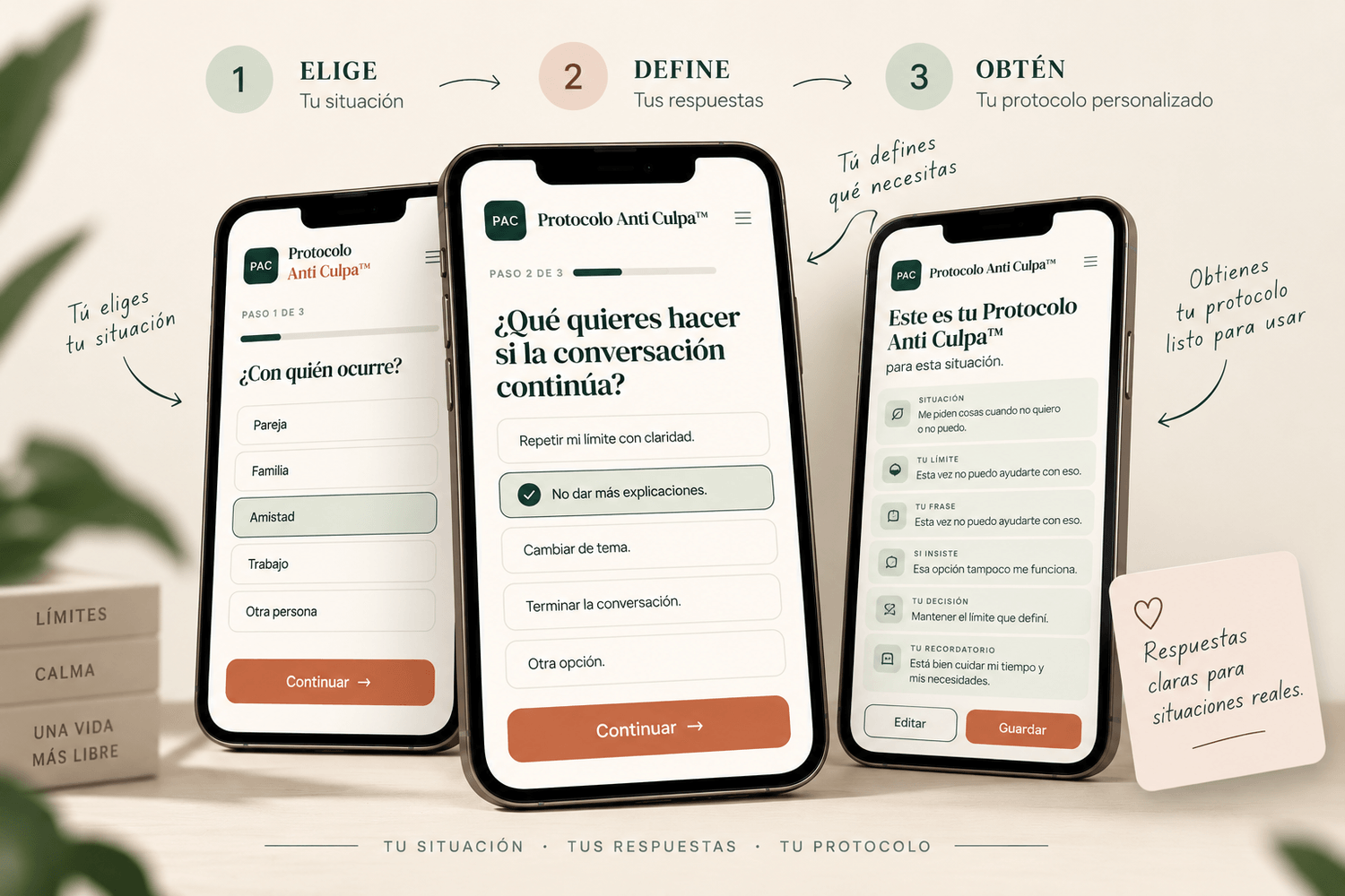 Proceso para preparar un límite con Protocolo Anti Culpa