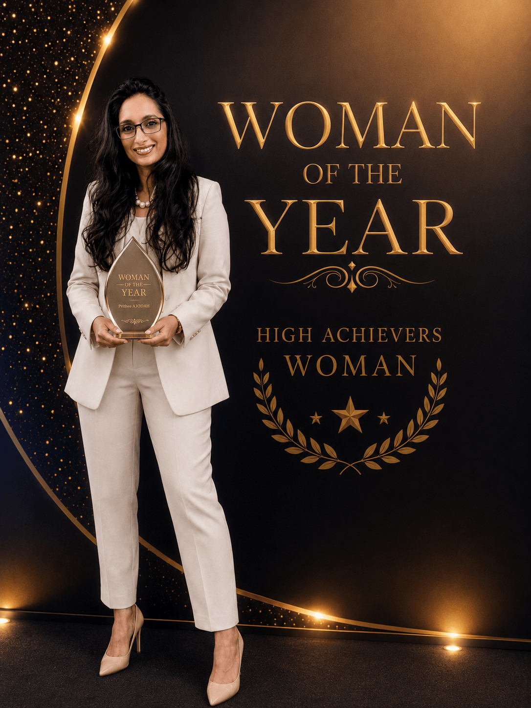 Prithee Lux receiving Women of the Year recognition