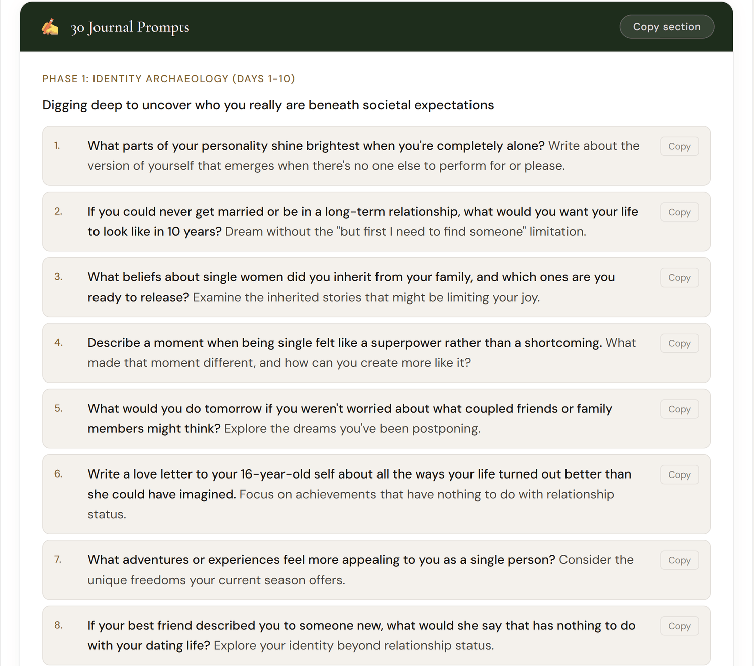 Journal Prompts
