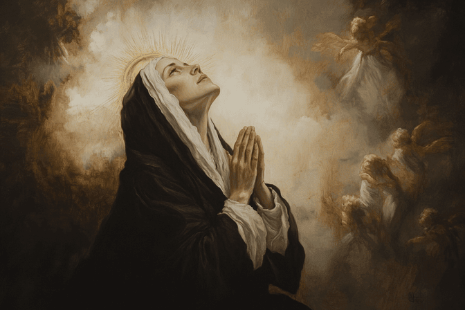 Sainte Rita de Cascia, peinture baroque