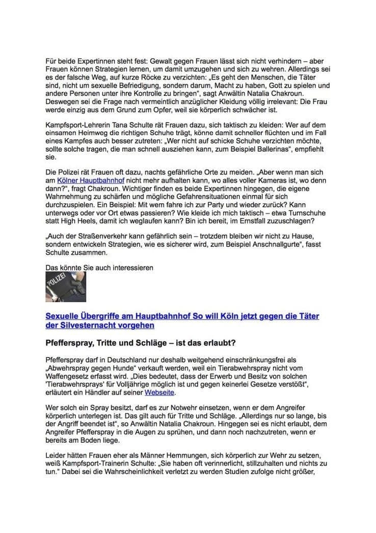 YOU CAN FIGHT im Kölner Stadtanzeiger