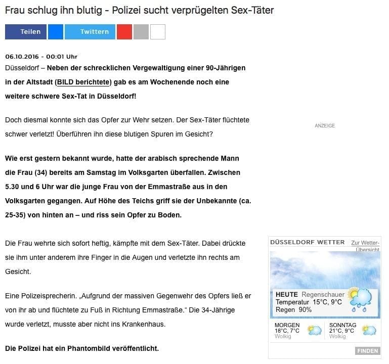 Frau verprügelt Sex-Täter