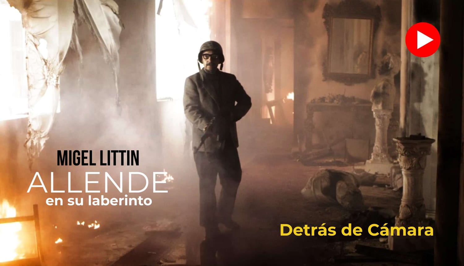 Mini afiche del Detrás de Cámara de la película ALLENDE EN SU LABERINTO