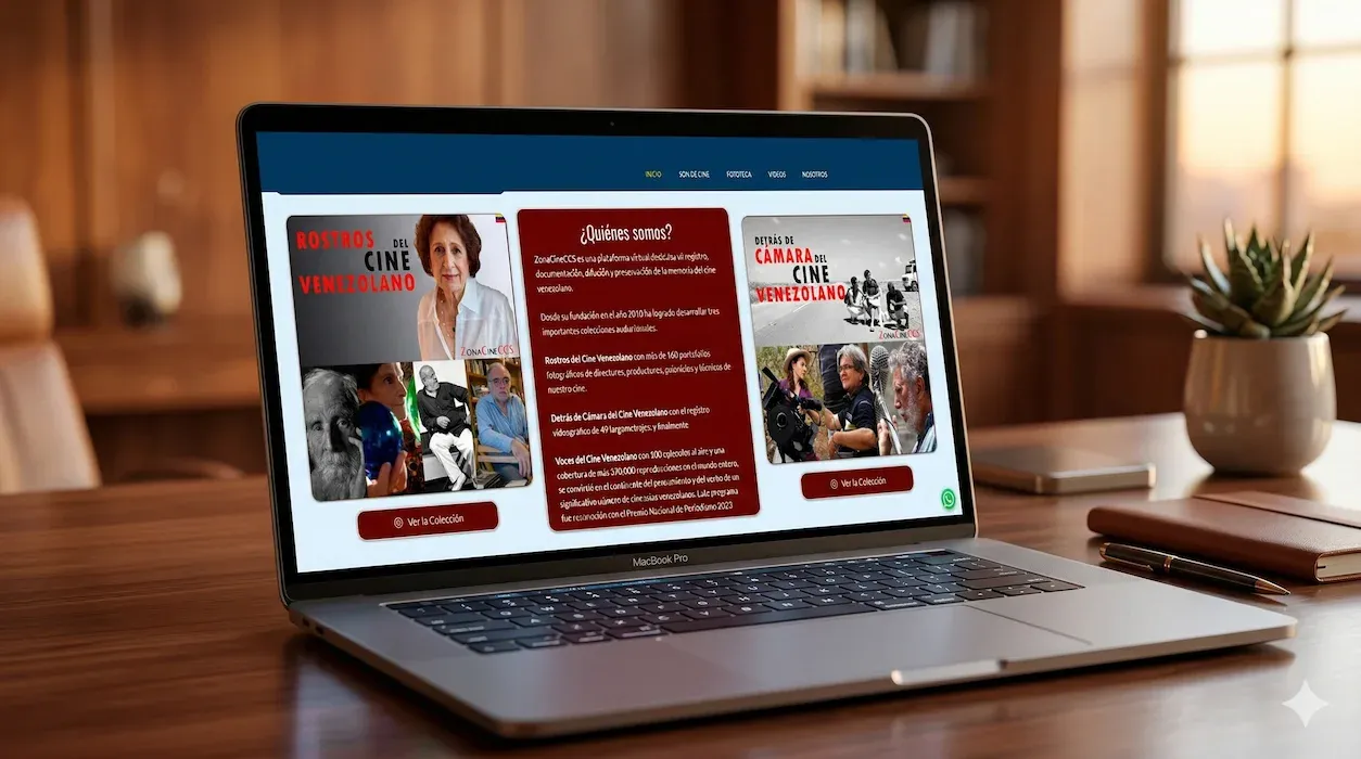 En la pantalla de una laptop vemos en su pantalla la imagen de una página web.