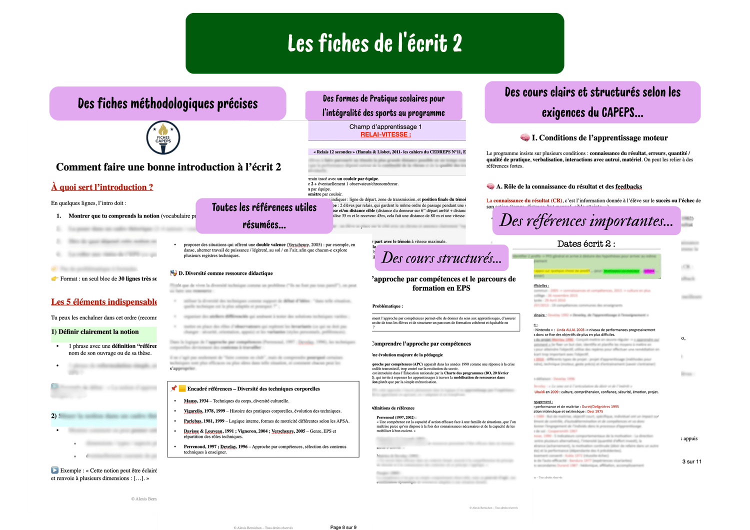Fiches écrit 2 capeps