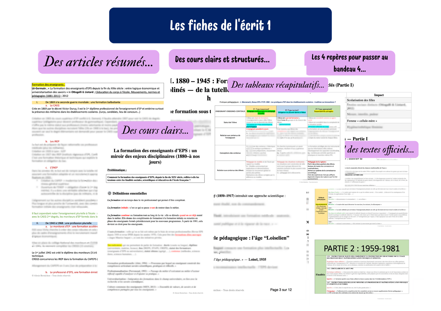 Fiches écrit 1 capeps