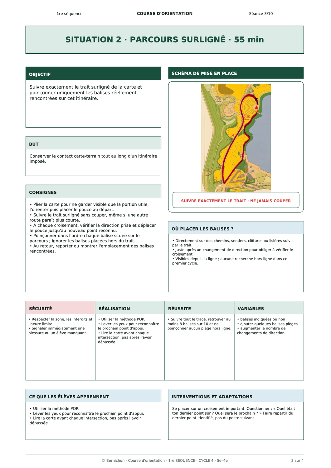 Exemple : parcours surligné
