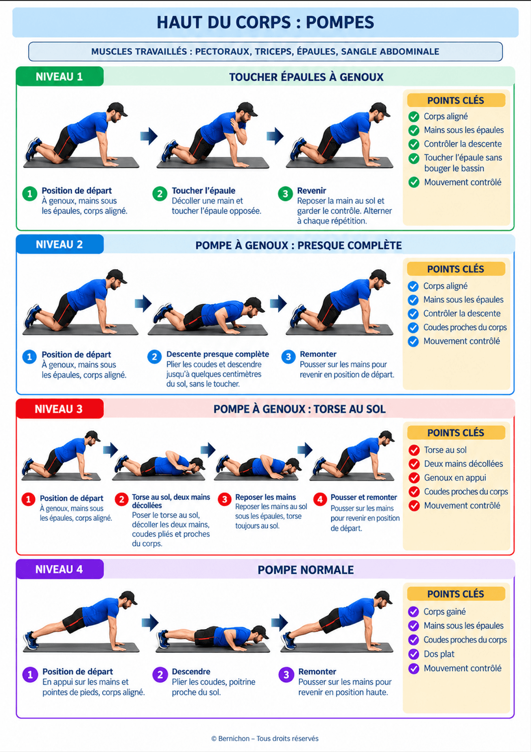 Exemple de fiche mouvement : pompes