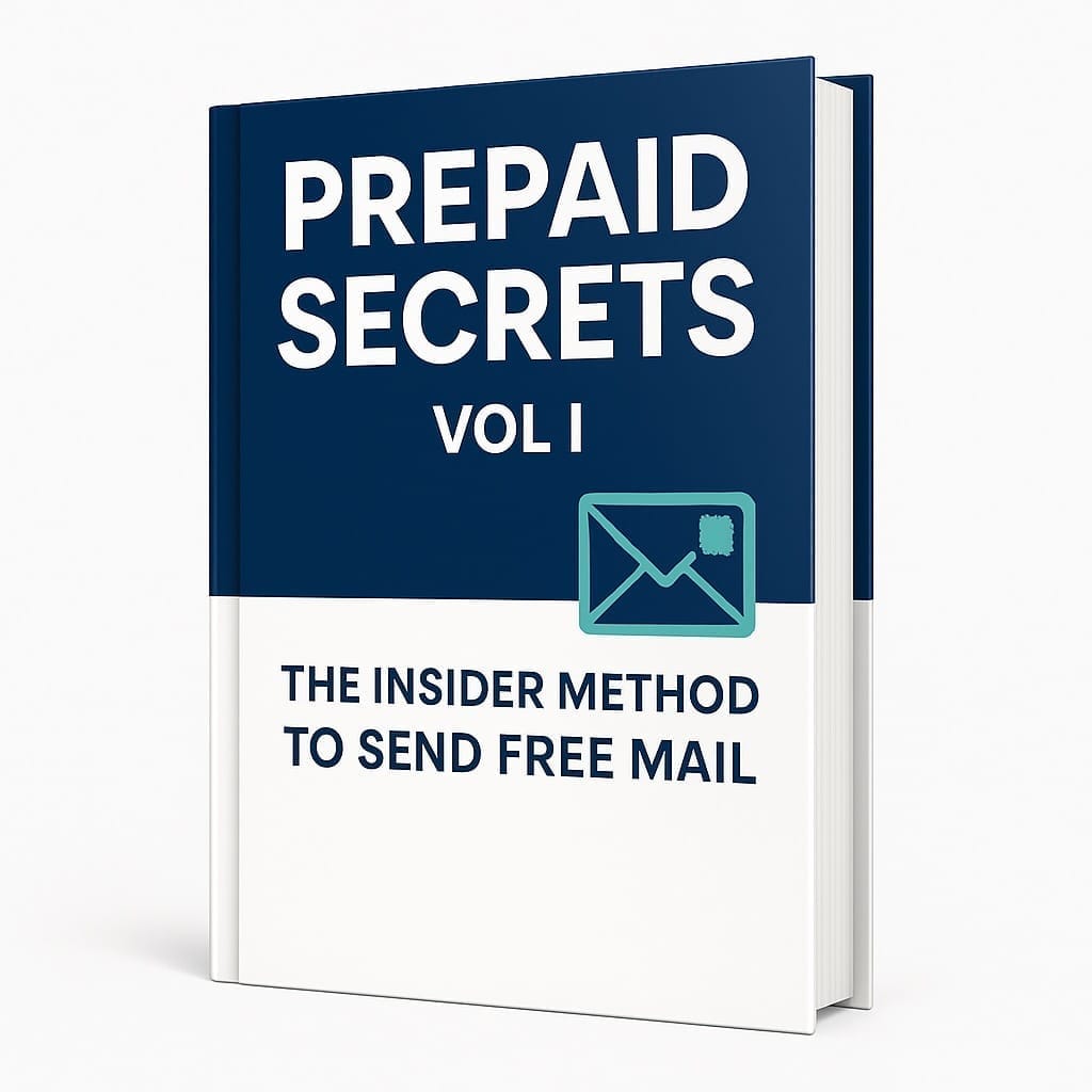 Free Prepaid Secrets Vol I eBook – send USPS mail without stamps legally