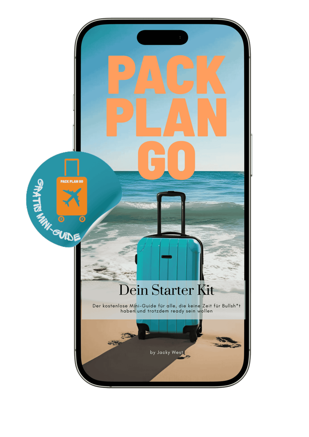 Mockup Smartphone mit kostenlosem Mini Guide Cover Australien Starter Kit 