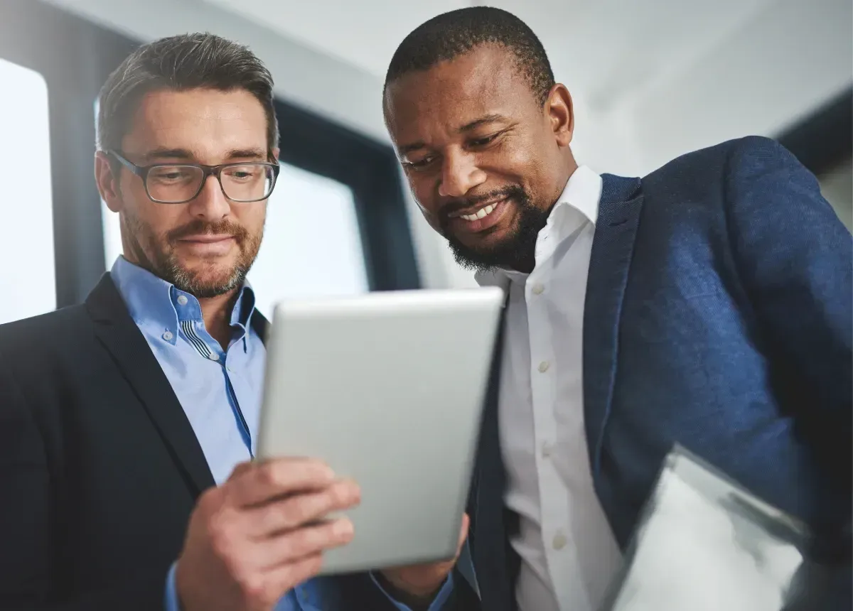 Investors reviewing loan option