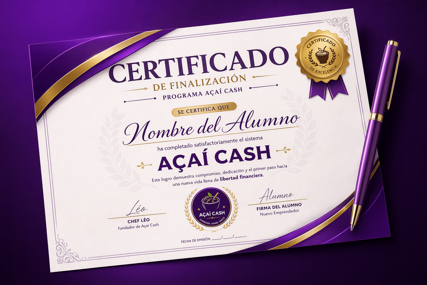 Certificado Açaí Cash