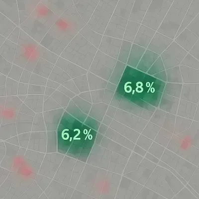 Illustration für Schritt 3: Standortanalyse & Immobilienbewertung