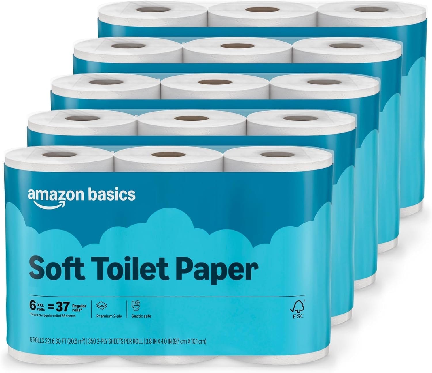 Amazon Basics two ply toilet paper pack
