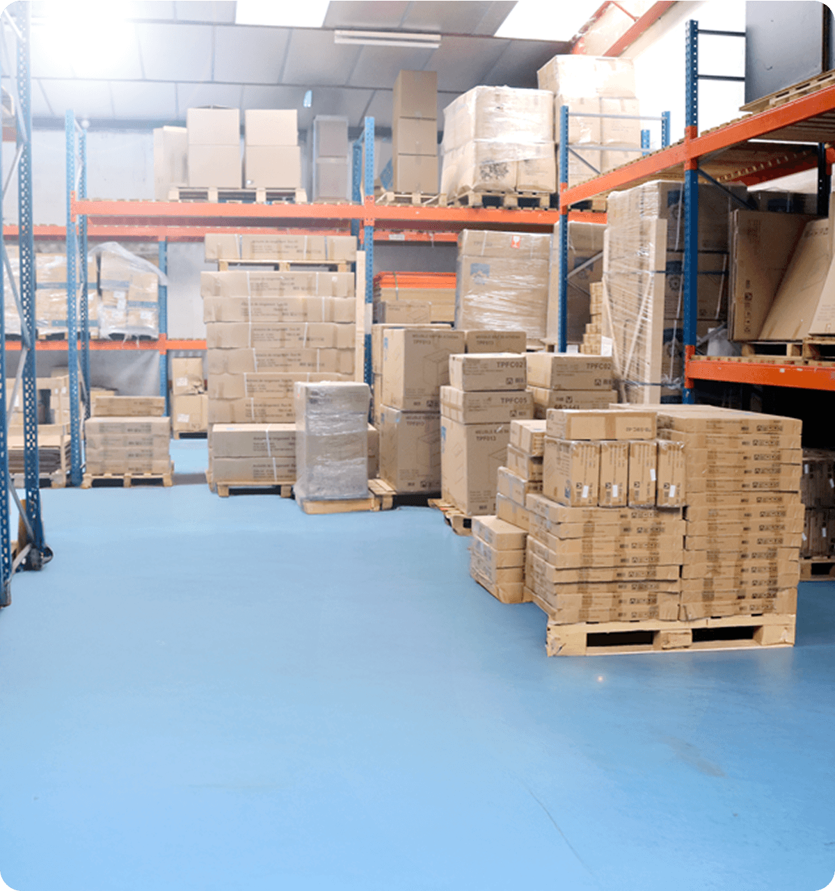 Entrepôt stockage logistique ecommerce Charente rayonnages palettes Cosola