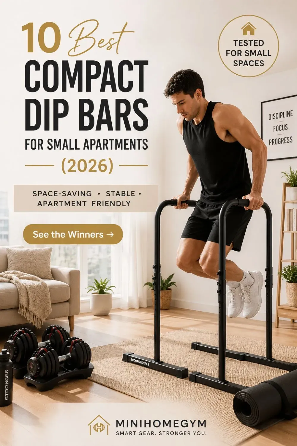 Best compact dip bars for small apartments with modern home gym setup and space-saving equipment
