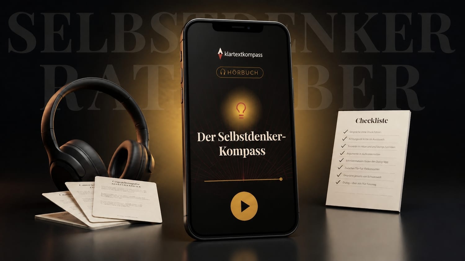 Das H&ouml;rbuch zum Selbstdenker-Kompass: MP3-H&ouml;rbuch, sechs Gespr&auml;chskarten, Selbstpr&uuml;fungs-Checkliste und Audio-Beispielgespr&auml;che