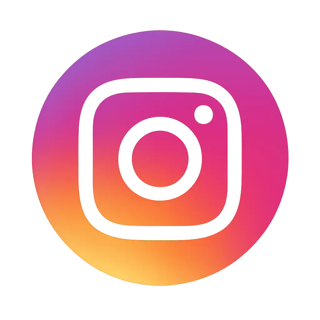 Instagram лого икона - градиент позадина во розово и портокалово со бел камера симбол за визуелен маркетинг