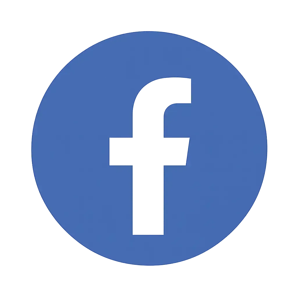 Facebook лого икона - плава позадина со бела буква 'f' за социјални медиуми маркетинг