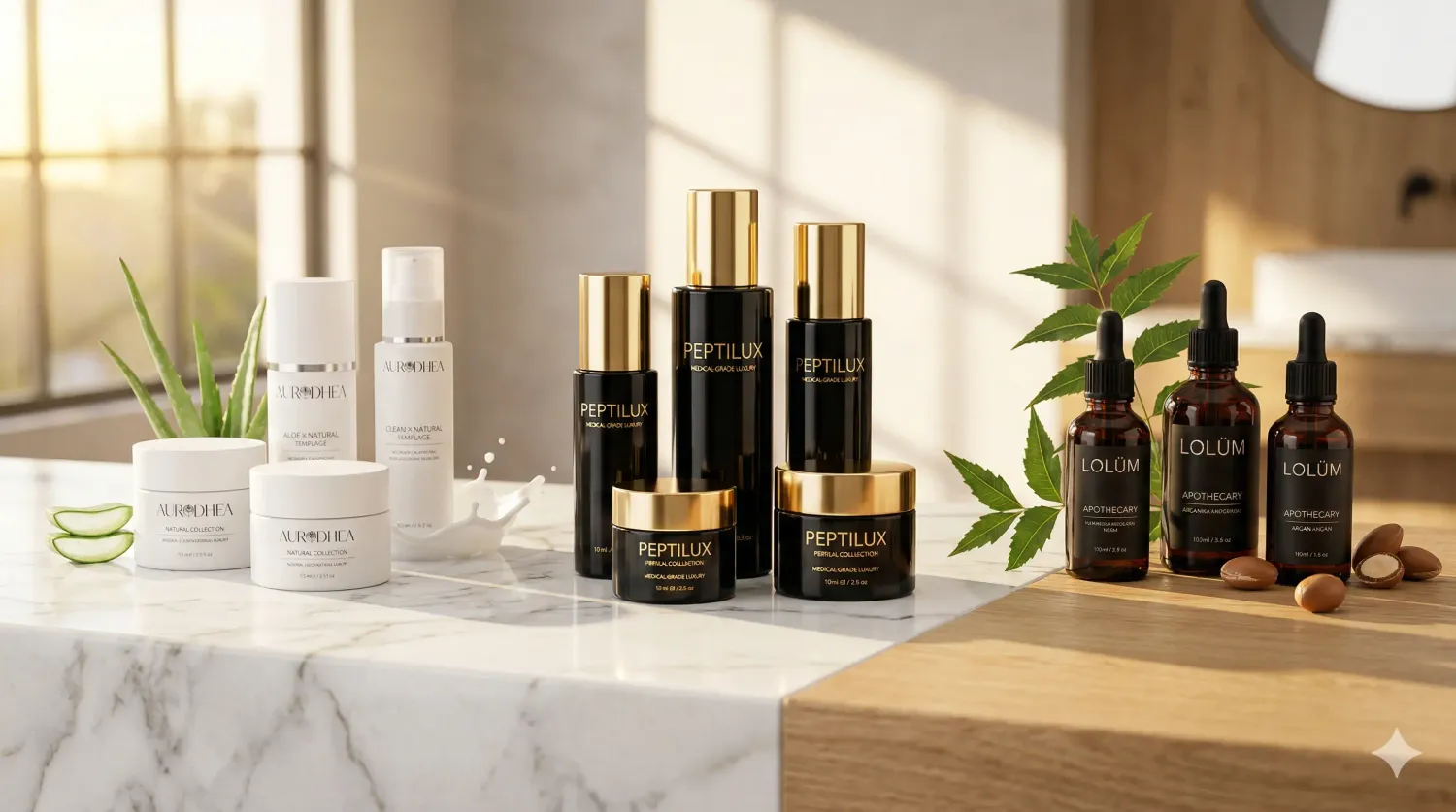 kozmeticki proizvodi, ulja i kreme poznatih brendova: Aurodeha, peptilux i Lolum