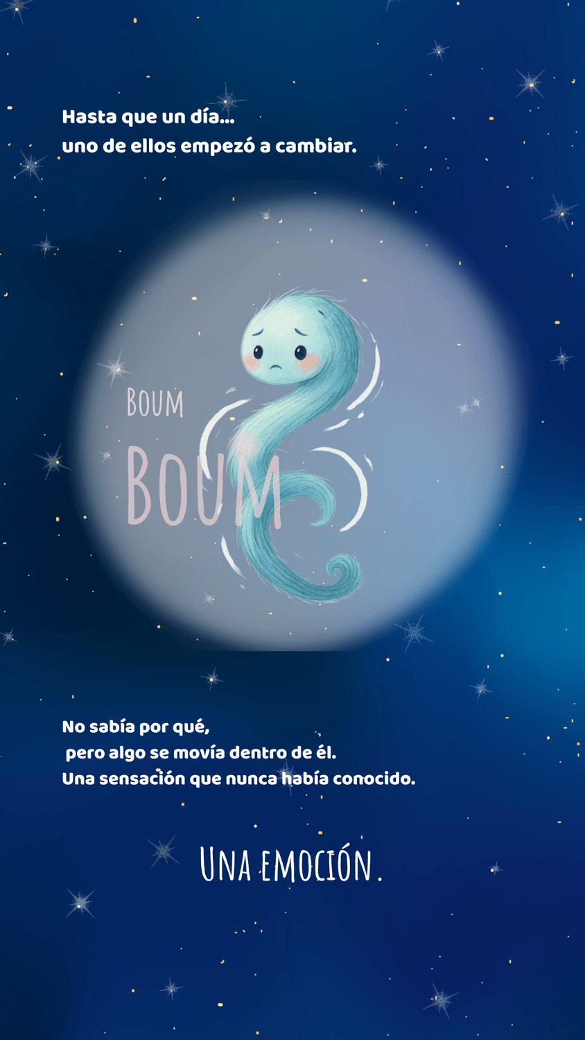 Hasta que un día, uno de ellos empezó a cambiar. Algo comenzó a moverse dentro de él: una emoción.