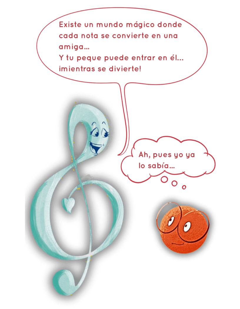 Existe un mundo mágico donde cada nota se convierte en una amiga, y tu peque puede entrar en él mientras se divierte. Ah, pues yo ya lo sabía.