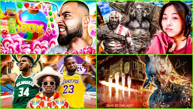 I will design youtube gaming thumbnails very fast