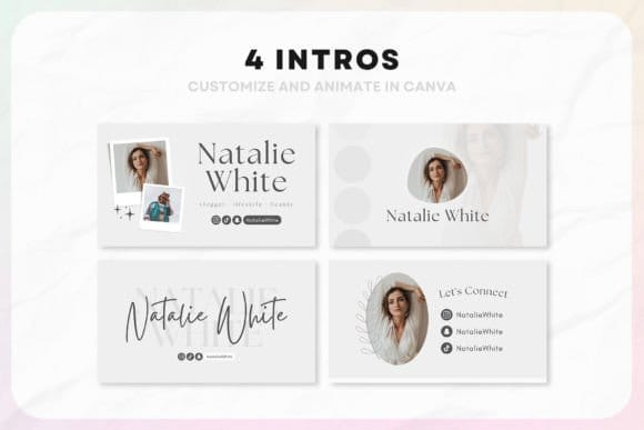 Minimal text clean grid aesthetic vlog thumbnail canva