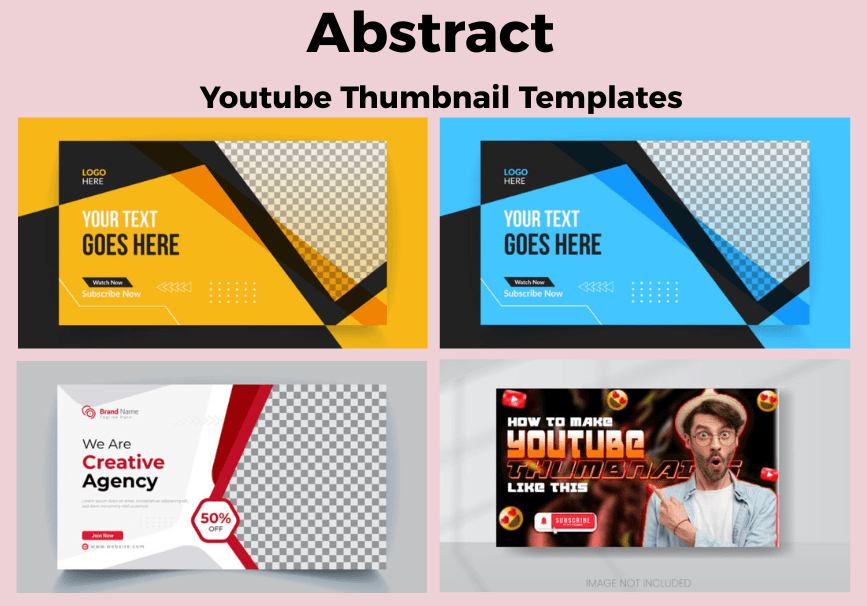 Abstract Geometric Fluid (Creative & Music Producer) youtube thumbnail templates for Music producers, digital artists, creative educators, multi-niche YouTubers.