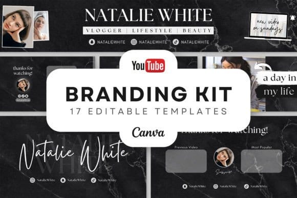 Youtube channel banner bundle kits