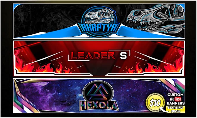 I will design amazing gaming channel art and logo for youtube