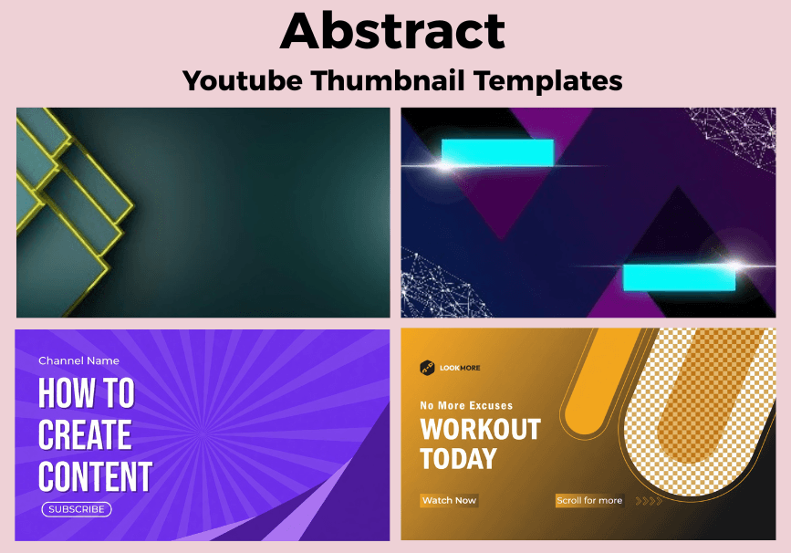 Abstract Geometric Fluid (Creative & Music Producer) youtube thumbnail templates for Music producers, digital artists, creative educators, multi-niche YouTubers.