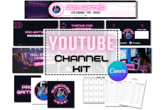 Youtube channel banner templates (Canva ready)