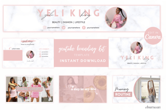 Youtube channel banner bundle kits